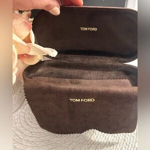 Tom Ford Dark Brown Suede sunglass Case